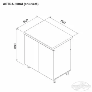 Modul inferior ASTRA 800 AI (chiuveta)