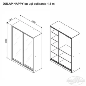 Dulap HAPPY 1.5 m
