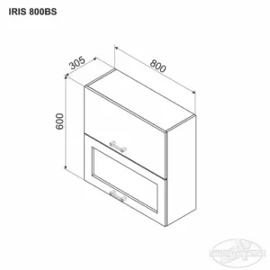 Modul superior IRIS 800 BS (usi cu sticla)